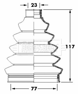 Zestaw osłon, wał napędowy BORG & BECK BCB6068