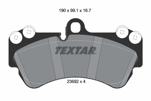 Sada brzdových platničiek kotúčovej brzdy TEXTAR 2369202