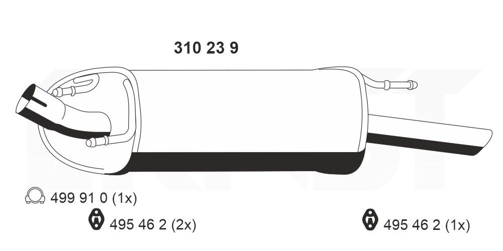 Toba esapament finala ERNST 310239