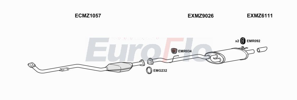 Układ wydechowy EUROFLO MZSLK2235001A00