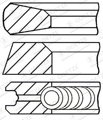 Set segmenti piston GOETZE ENGINE 08-784821-00
