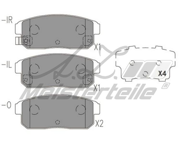V32-0154 KIT DE PLAQUETTES DE FREIN