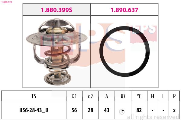 Levně Termostat, chladivo EPS 1.880.522
