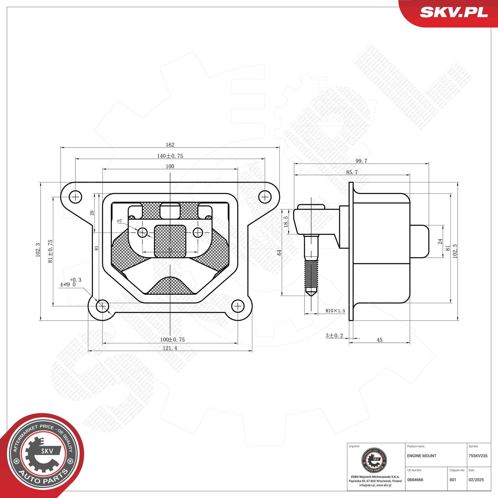 Suport motor ESEN SKV 75SKV235
