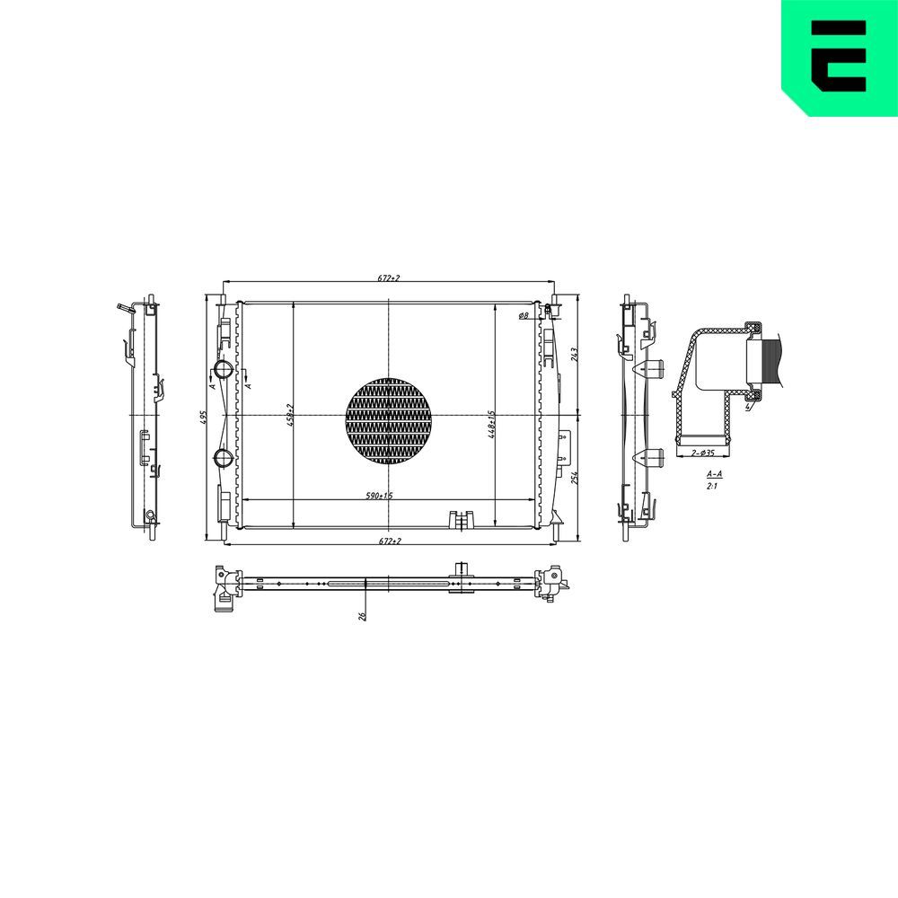 Radiator, racire motor ERA 673598