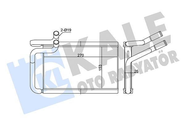Schimbător de căldură, încălzire habitaclu KALE OTO RADIATÖR 352155