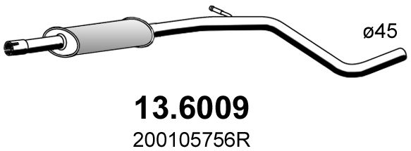 Tłumik środkowy ASSO 13.6009