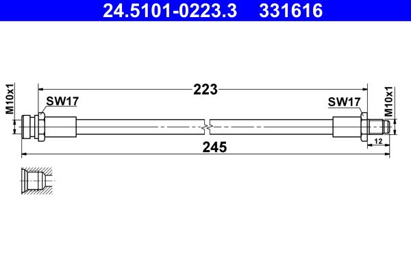 Levně Brzdové hadice ATE 24.5101-0223.3