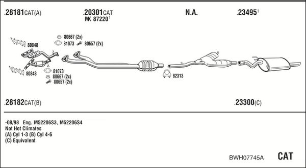 Układ wydechowy WALKER BWH07745A