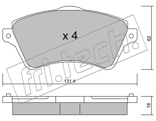 Zestaw klocków hamulcowych, hamulce tarczowe FRI.TECH. 358.0