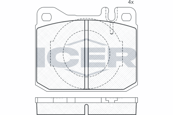 Zestaw klocków hamulcowych, hamulce tarczowe ICER 180511