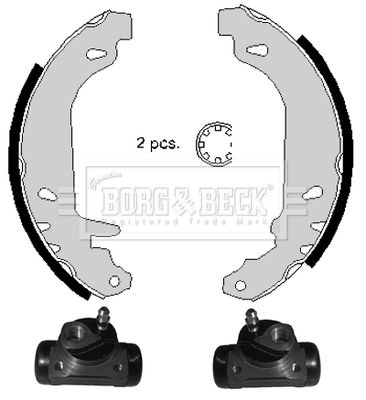 Zestaw szczęk hamulcowych BORG & BECK BBS1009K
