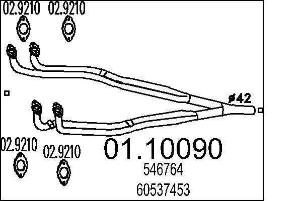 Rura wydechowa MTS 01.10090