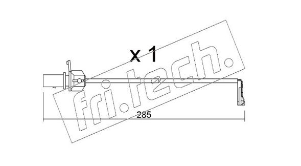 Styk ostrzegawczy, zużycie okładzin hamulcowych FRI.TECH. SU.345