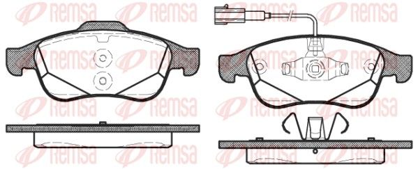 Sada brzdových platničiek kotúčovej brzdy REMSA 1248.02