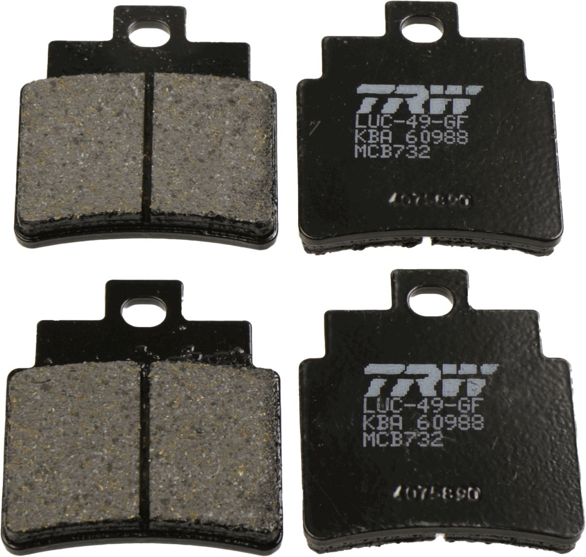 set placute frana,frana disc TRW MCB732