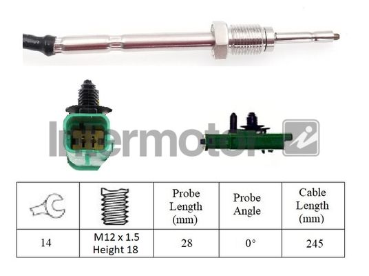 czujnik, temperatura spalin INTERMOTOR 27389