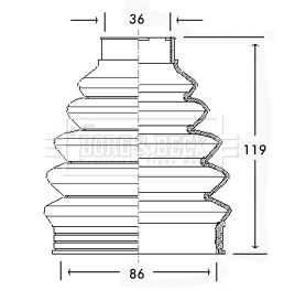 Zestaw osłon, wał napędowy BORG & BECK BCB2280