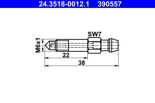 Odvzdušňovací šroub / ventil ATE 24.3518-0012.1