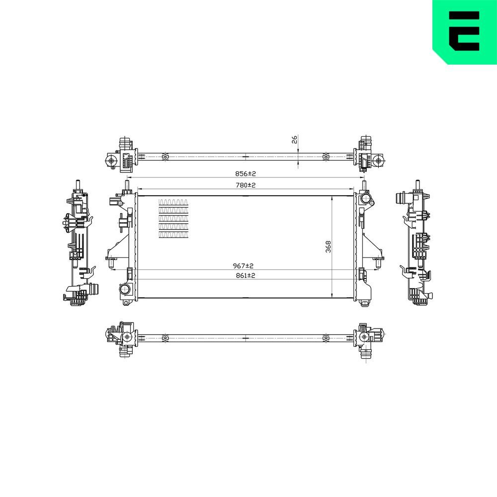 Radiator, racire motor ERA 673011