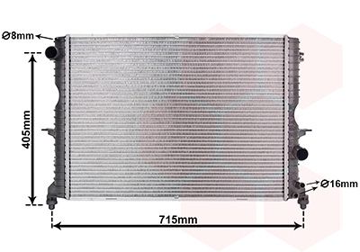 Chladič, chlazení motoru VAN WEZEL 02002165