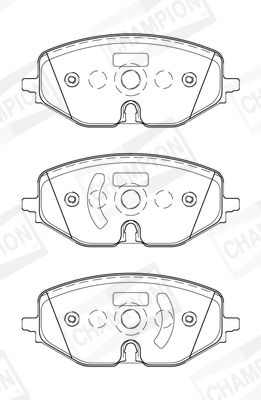 Zestaw klocków hamulcowych, hamulce tarczowe CHAMPION 573904CH