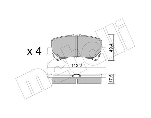 set placute frana,frana disc METELLI 22-1292-0