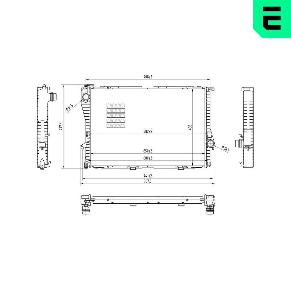 Radiator, racire motor ERA 673111