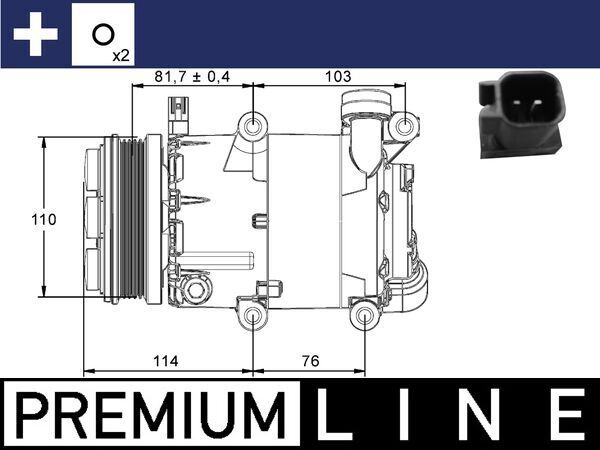 Kompresor, klimatizace MAHLE ACP 866 000P