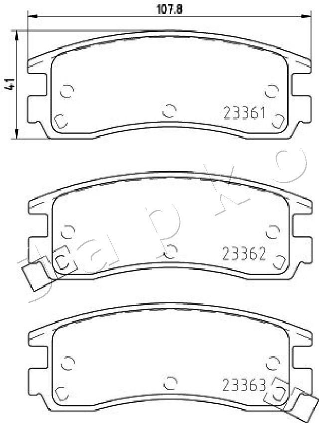 Zestaw klocków hamulcowych, hamulce tarczowe JAPKO 50W20