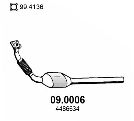 Katalizator ASSO 4486634AB