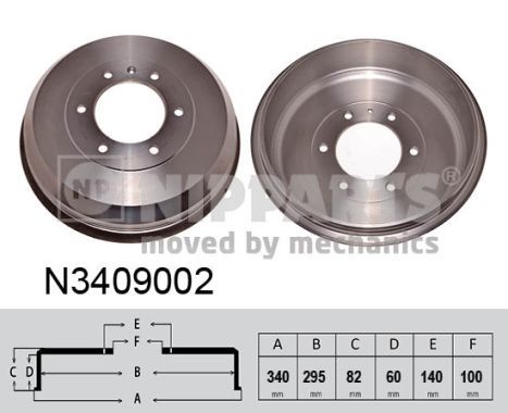 Bęben hamulcowy NIPPARTS N3409002
