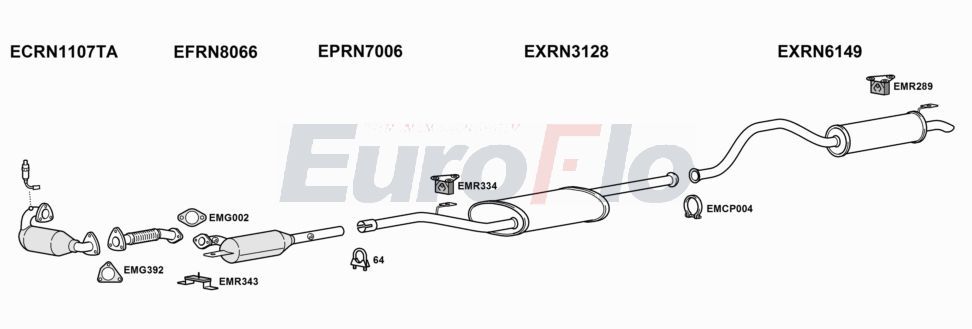 Układ wydechowy EUROFLO RNESP20D6004B