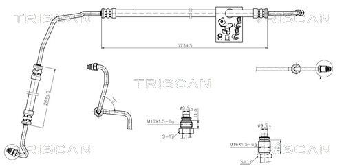Wąż hydrauliczny, system kierowania TRISCAN 851625005