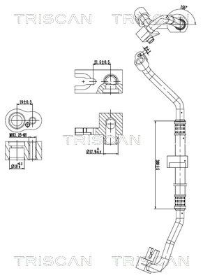 Przewód wysokiego/niskiego ciśnienia, klimatyzacja TRISCAN 901011019