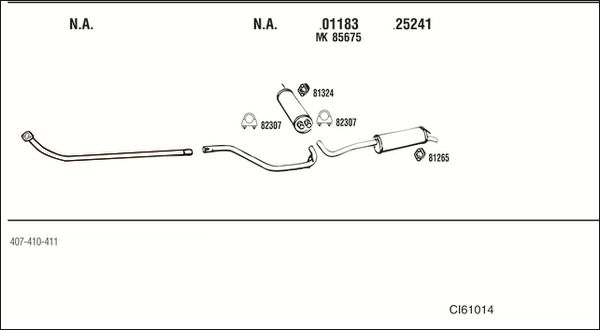 Układ wydechowy WALKER CI61014