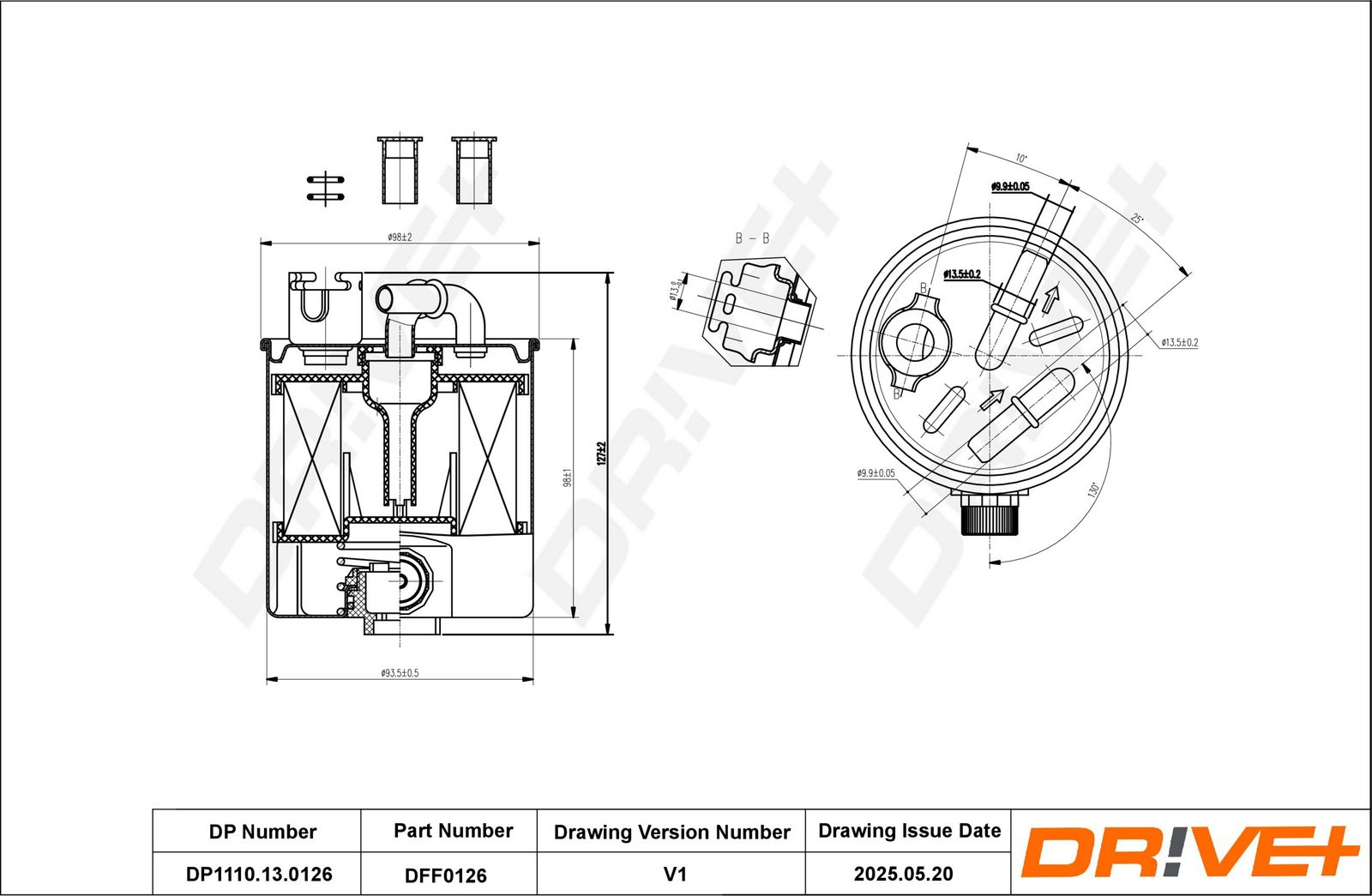 filtru combustibil Dr!ve+ DP1110.13.0126