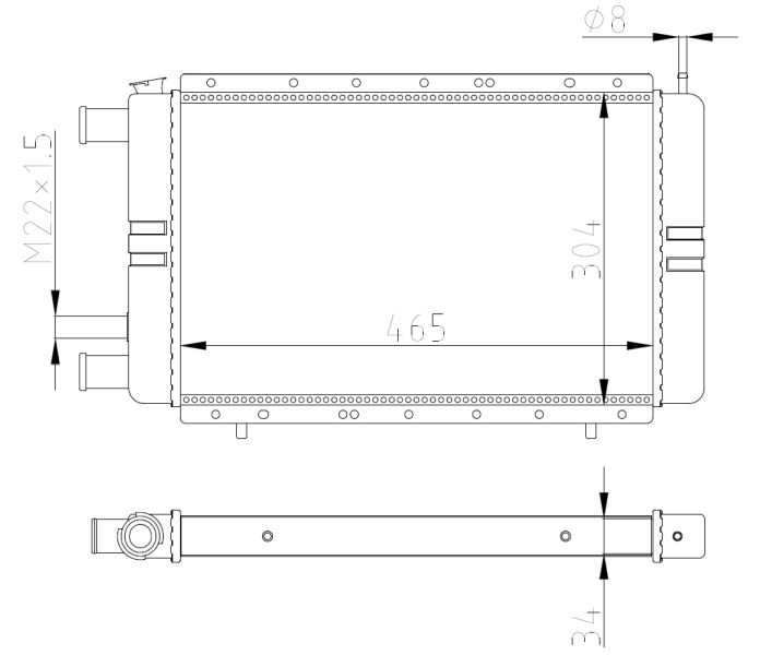 Chłodnica, układ chłodzenia silnika NRF 54684