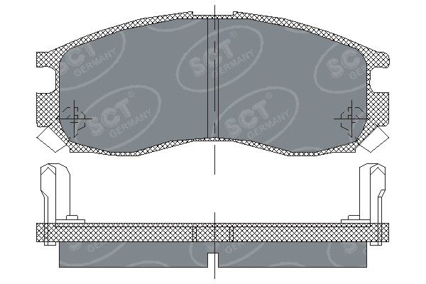 Zestaw klocków hamulcowych, hamulce tarczowe SCT - MANNOL SP 133 PR