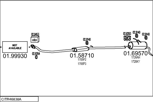 Układ wydechowy MTS CITR46838A005596