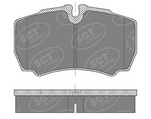 Zestaw klocków hamulcowych, hamulce tarczowe SCT - MANNOL SP 452 PR