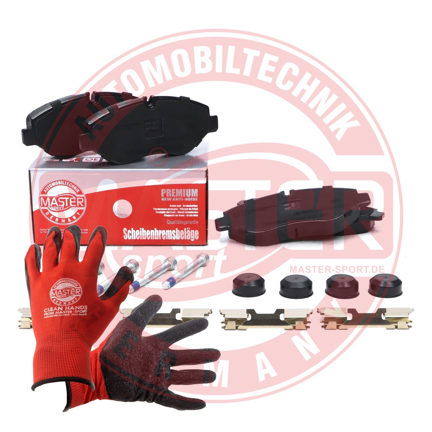 Zestaw klocków hamulcowych, hamulce tarczowe MASTER-SPORT GERMANY 13046048302N-SET-MSP