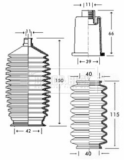 Zestaw osłon, układ kierowniczy BORG & BECK BSG3262