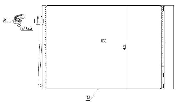 Condensator, climatizare MTR 13054381