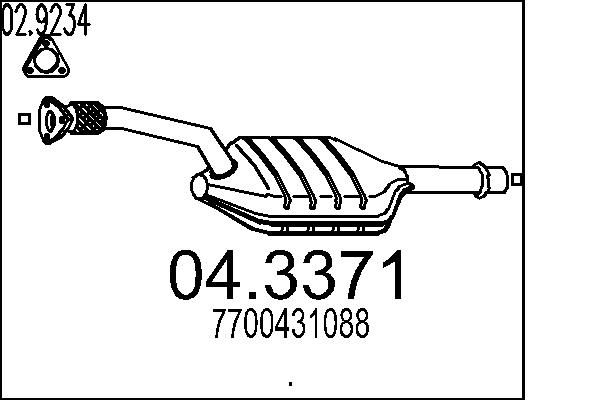 Katalizator MTS 04.3371