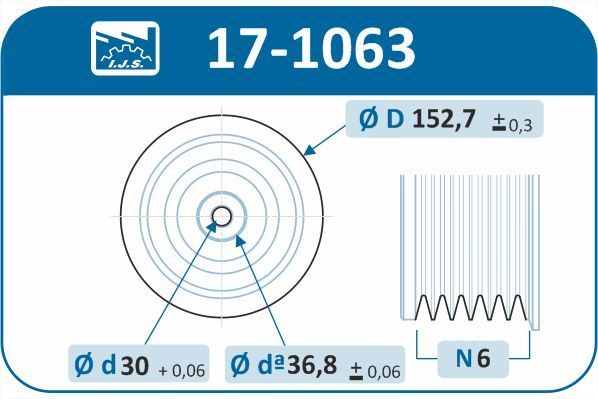 Levně Řemenice, klikový hřídel IJS GROUP 17-1063