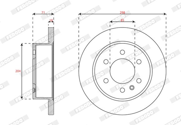 Tarcza hamulcowa FERODO DDF3030
