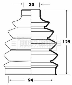 Zestaw osłon, wał napędowy BORG & BECK BCB6079