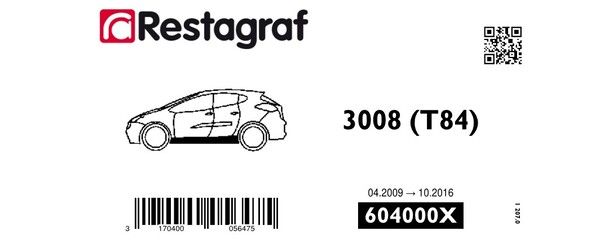 ZESTAW MOCOWAŃ LISTWY PROGU PEUGEOT 3008 OE PSA 1675343380