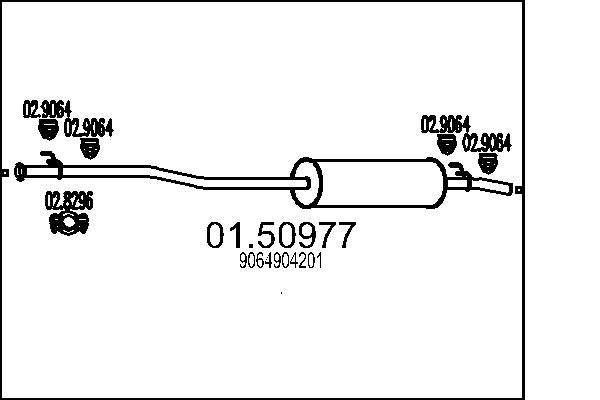 Tłumik środkowy MTS 01.50977